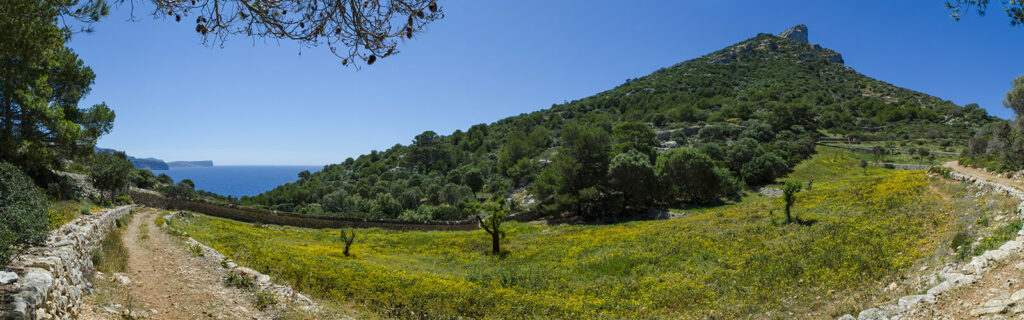 ansicht der wanderroute in dragonera, ilsas balearische inseln