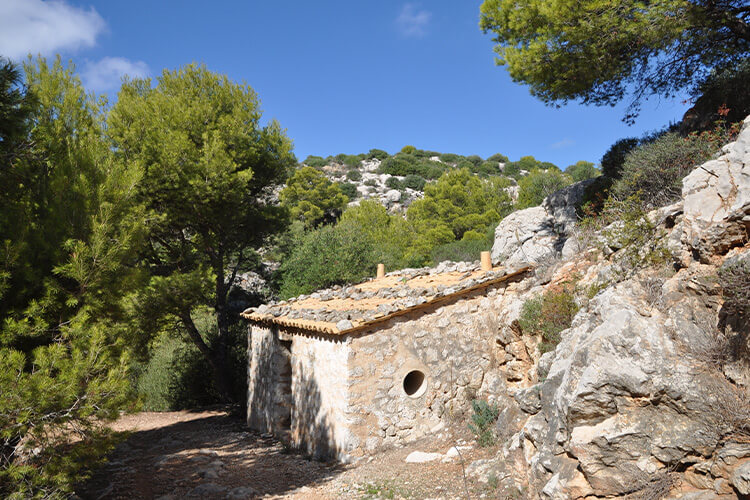 an old stone building in sa dragonera