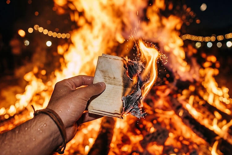 burning wishes